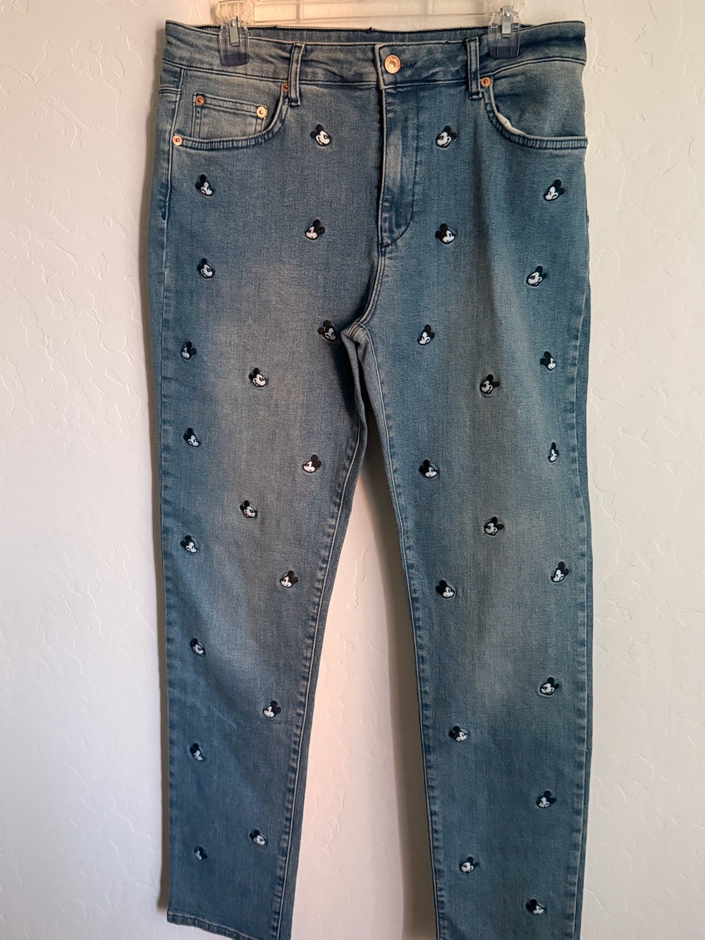 Cakeworthy X Disney denim jeans with embroidered Mickey